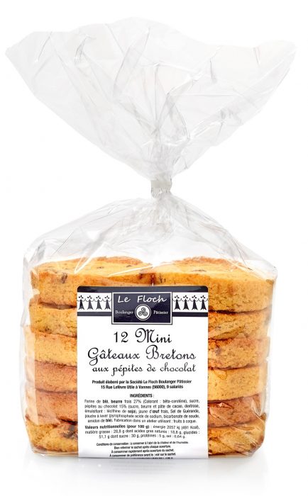 12 mini Gâteaux Bretons aux Pépites de Chocolat 300g